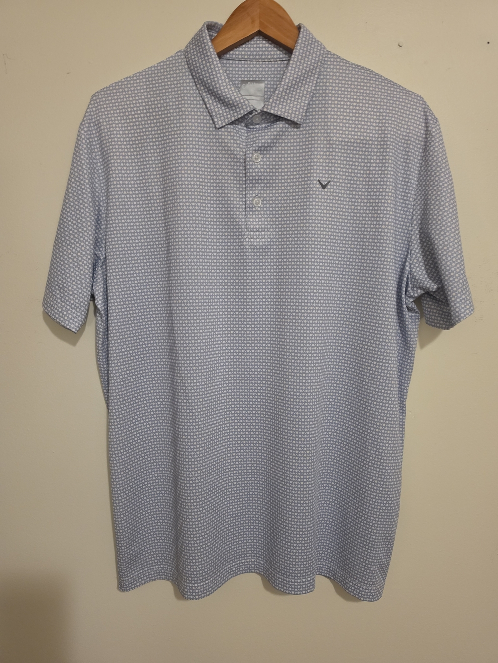 Callaway Men’s Light Blue Printed Golf Polo